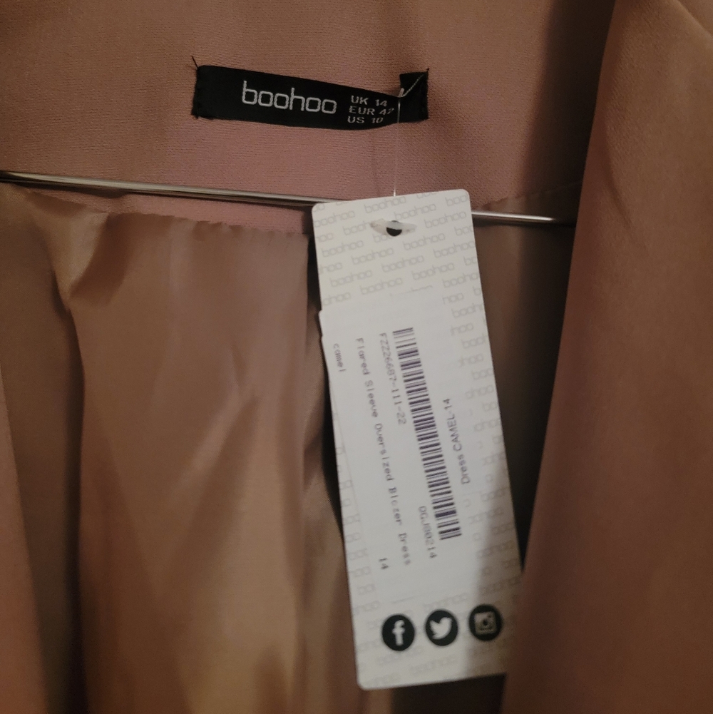 Boohoo Tan Women's Trench Coat - Picture 2 of 7